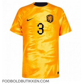 Holland Matthijs de Ligt #3 Hjemmebanetrøje VM 2022 Kortærmet